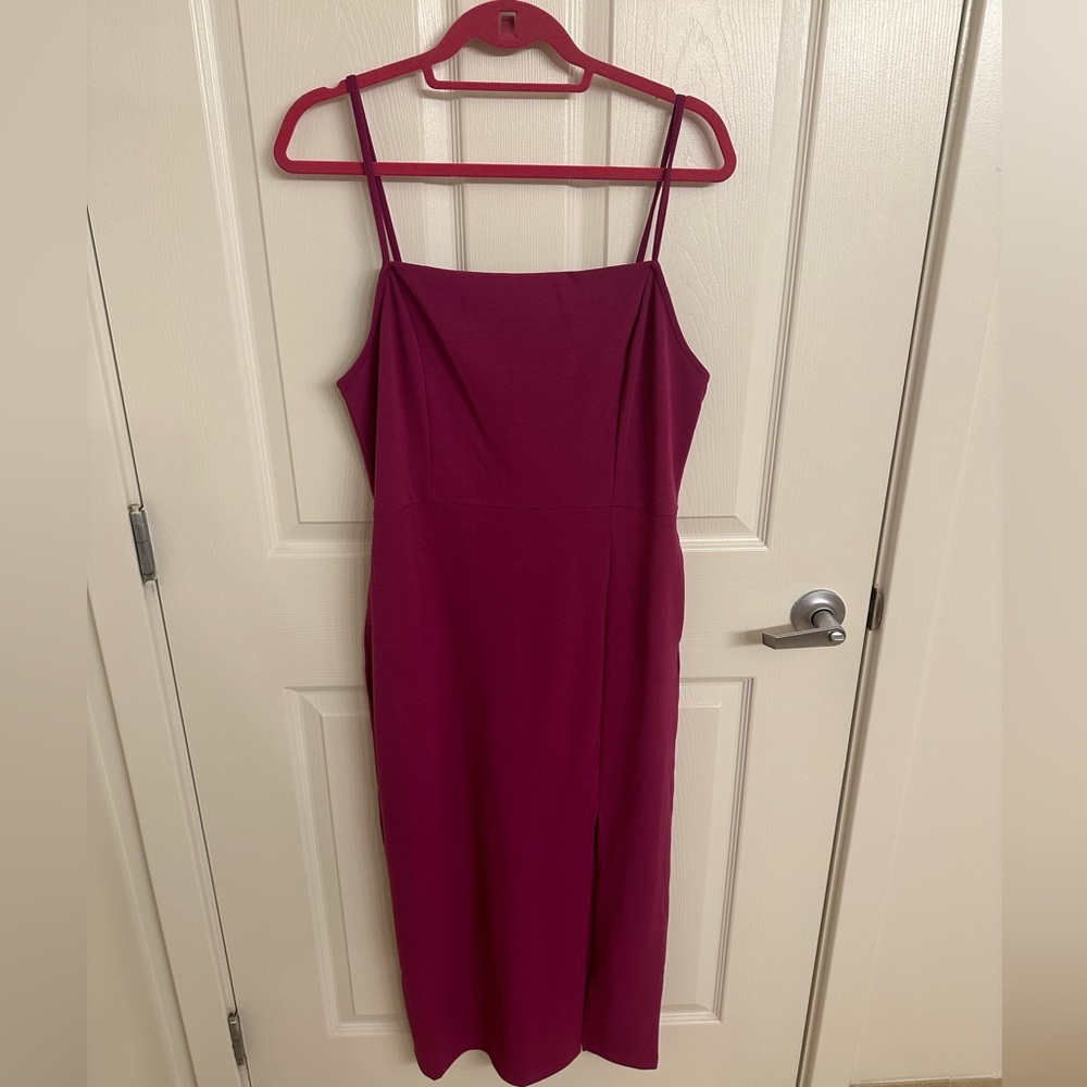 Fuchsia midi dress